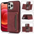 thumbnail image 1 of ELEHOLD Leather Wallet Case for iPhone 12 Pro Max Case, iPhone 12 Pro Max Wallet Case with PU Leather Card Pockets Back Flip Cover,Winered, 1 of 5