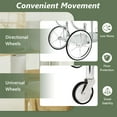 thumbnail image 6 of Giantex Glass Rolling Bar Cart, Mobile Wine Tea Serving Cart w/Universal Wheels, 6 of 10