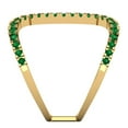 thumbnail image 3 of 0.5 ct Round Cut Simulated Emerald Statement 18K Yellow Gold Womens Engagement Ring, 3 of 5