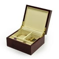 thumbnail image 2 of Modern Hi Gloss 18 Note Burl Wood Jewelry Box - Over 400 Song Choices - Home on the Range, 2 of 2
