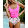 thumbnail image 3 of Bsubseach Womens 2 Piece Swimsuit Push up Tankini Top with Shorts Bikini Button Split Swimsuit, 3 of 5