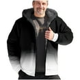 thumbnail image 2 of Lenago Jackets for Men Plus Size Zipper Casual Hooded Thicken Print Long Sleeve With Pocket Jacket Coat for Men, 2 of 7