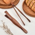 thumbnail image 5 of BAOQIN Wooden tong, Bamboo toast tongs Vintage Wood toaster tongs for Cooking and Holding toast Bacon Muffin Bagel Bread （Khaki）, 5 of 8