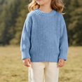 thumbnail image 3 of Afuyipoi Kids Thick Knit Pullover Sweater for Boys Girls Size 3M-5Y Winter Warm Comfort Wear Blue Size 9M, 3 of 9