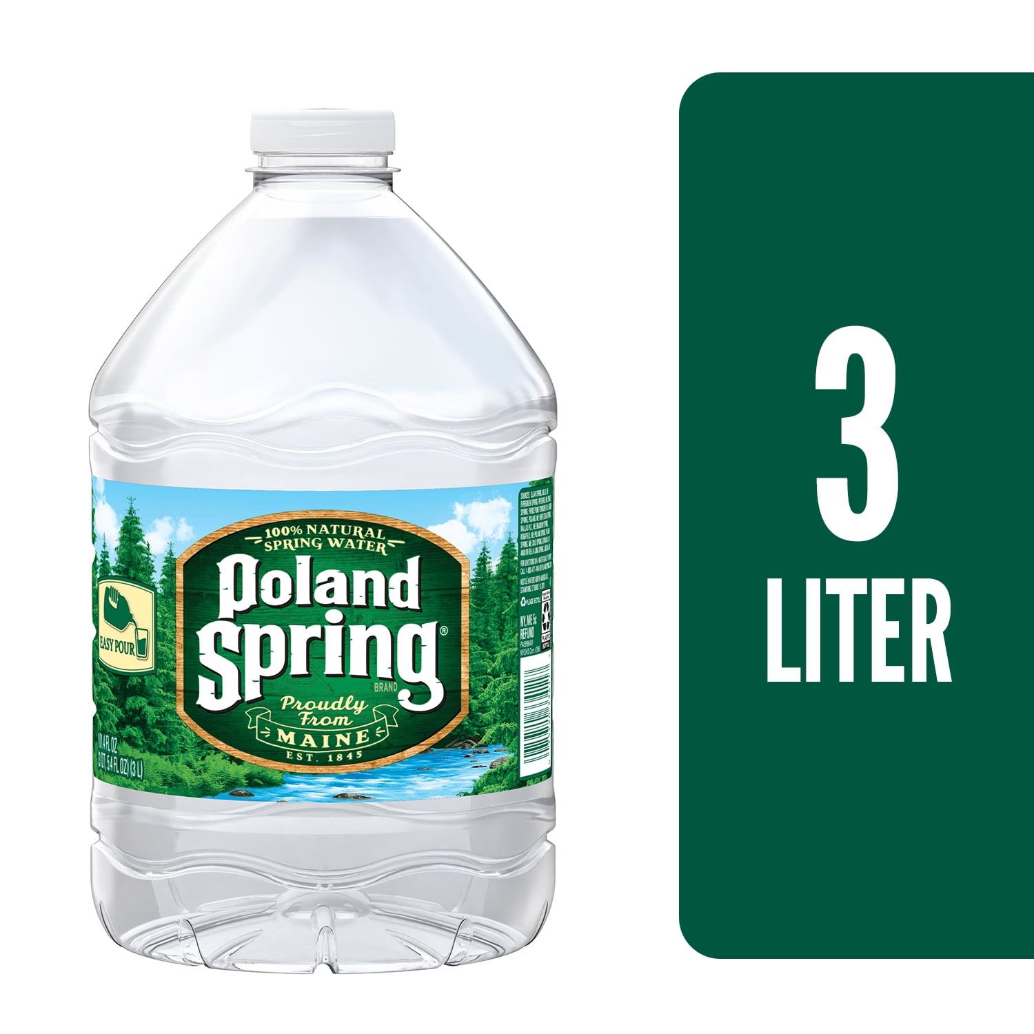 POLAND SPRING Brand 100% Natural Spring Water, 101.4-ounce ...