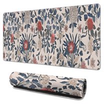 Long Mouse Pads for Desk,Pioneer Flower Floral Print Pattern Desk Mats on Top Of Desks, Desk Mouse Pad Extra Large with 3mm Non-Slip Base and Stitched Edge for Gaming,Office,Work,Home 31.5"x15.7"