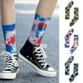 thumbnail image 3 of Sofullue Star Tie-Dye Cotton Crew Socks Winter Warm Terry Basketball Skateboard Hosiery, 3 of 19