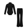 thumbnail image 2 of TSSOE Boys Latin Salsa Modern Dance Costume Kids Long Sleeve Leotard Shirts with Pants for Professional Jazz Dancewear Black 10, 2 of 5