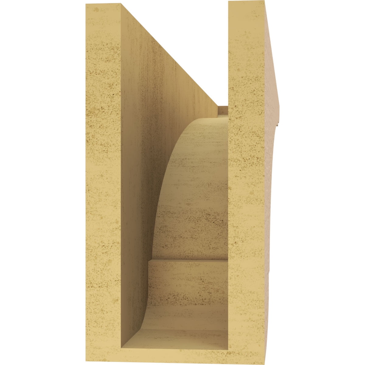 5"W x 30"D x 10"H Thin Olympic Rough Cedar Woodgrain TimberThane Corbel, Primed Tan