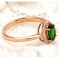 thumbnail image 3 of 1.50 Carat Halo Green Emerald 8x6mm Oval Shape And Moissanite Diamond Engagement Ring in 10k Rose Gold for Her, 3 of 5
