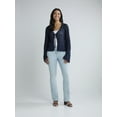 thumbnail image 3 of Time and Tru Women's Tie Front Pointelle Sweater with Long Sleeves, Lightweight, Sizes XS-XXXL, 3 of 5