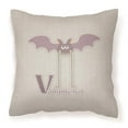 thumbnail image 1 of Carolines Treasures BB5747PW1818 Alphabet V For Vampire Bat Fabric Decorative Pillow, 1 of 2