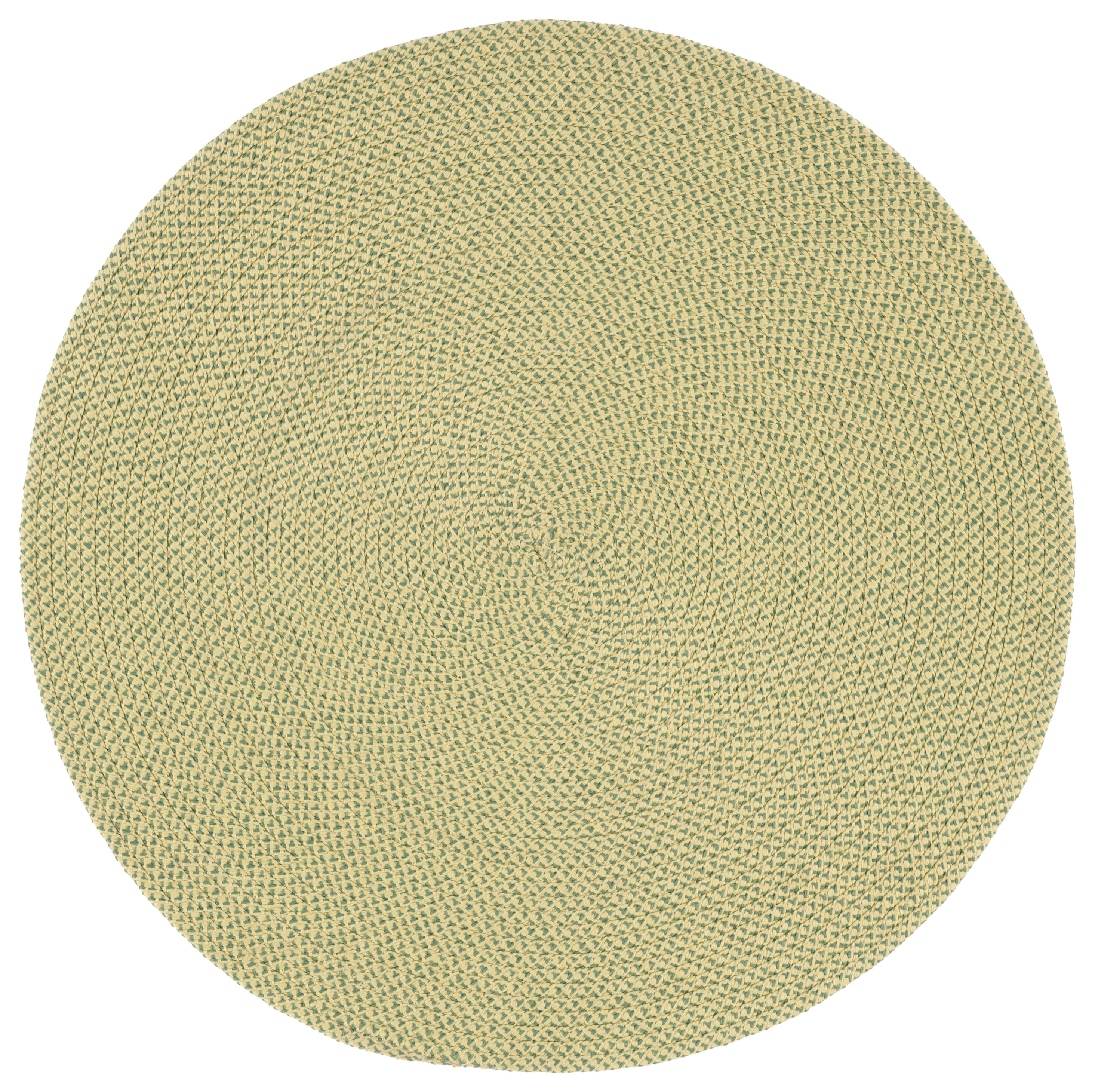 SAFAVIEH Braided Braylon Solid Reversible Area Rug, Green, 4' x 4' Round