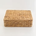 thumbnail image 5 of Panier de Rangement Grand Panier Rectangulaire en Osier, Panier de Rangement en Jacinthe d'Eau avec Poignées Intégrées, 1 Pack, 5 of 5