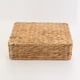 thumbnail image 5 of Cesta de almacenamiento Cesta de mimbre rectangular grande, cesta de almacenamiento de jacinto de agua con asas integradas, 1 paquete, 5 of 5