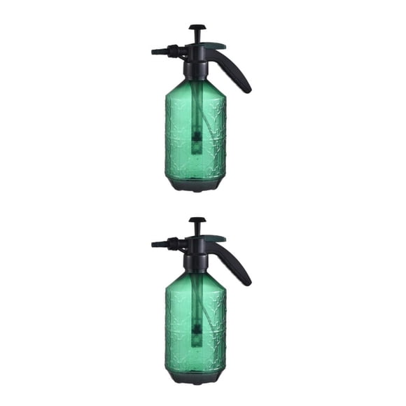 Billuyoard Regadera de 2L para flores, rociador para jardinería, botella pulverizadora de presión de aire de plástico, riego de plantación, Verde 2piezas