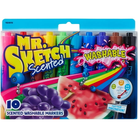 Mr.Sketch Scented Washable Marker Set, 10pk, Chisel
