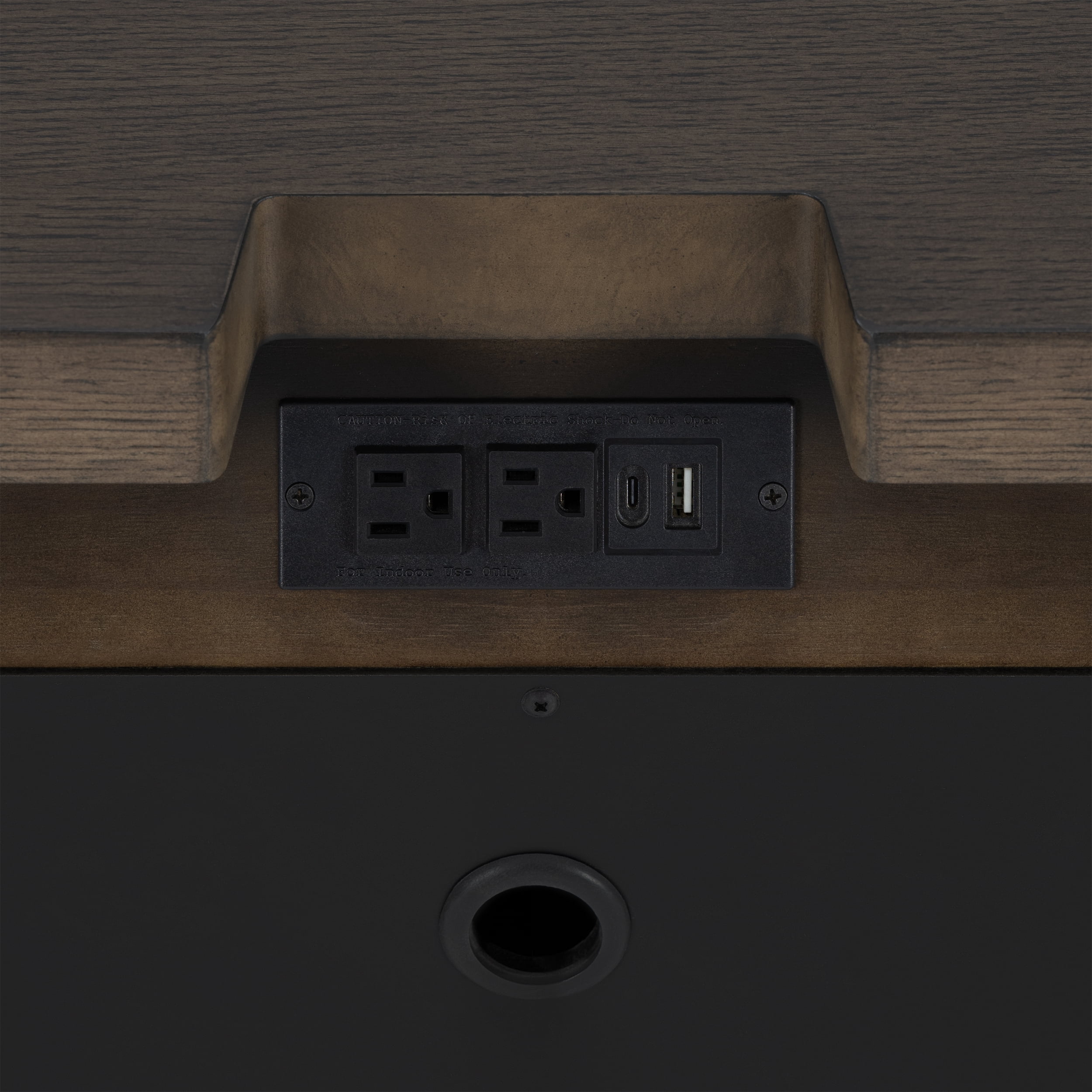 3-Drawer Nightstand with USB