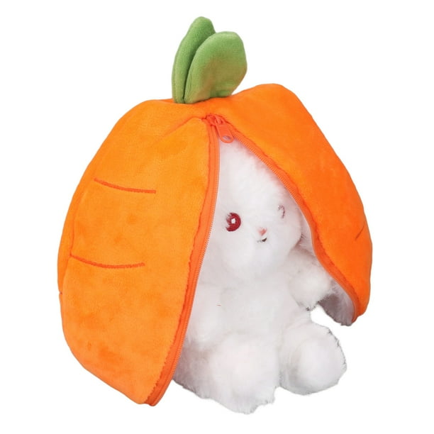 Juguete de peluche de conejito de dibujos animados, juguete de peluche de conejito reversible, juguete de peluche de conejito reversible, almohada de tiro, rendimiento lleno de energía