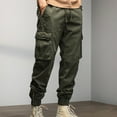 thumbnail image 3 of Pantalon Cargo pour Hommes / Mode Homme Ample Grande Taille avec Poches, Lacets, Taille Élastique, Pantalon Utilitaire Décontracté pour Hommes avec Réglable, 3 of 6