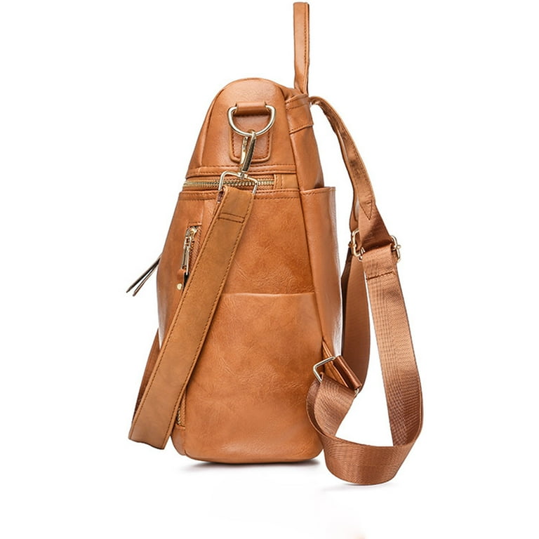 Leather backpack crossbody on sale purse