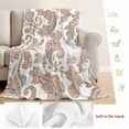 thumbnail image 5 of Floral Boho Blanket Soft Cozy Warm Throw Blanket for Couch, Plush Fuzzy Flannel Fleece Blankets for Sofa, Vintage Country Brown Pesley Flowers Bed Blankets Lightweight Gifts for Women, 30"x40", 5 of 9