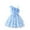 Blue, variant on Girls Off Shoulder Bowknot Mesh Dress Comfortable and Fashionable Dress Baby Clothes Dress