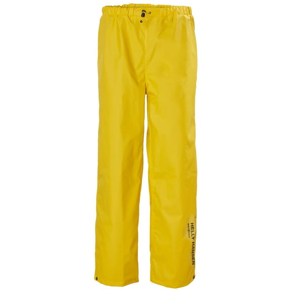 Helly-Hansen Workwear Mandal Rain Pants for Men Made from Heavy-Duty PVC-Coated Polyester with Comfortable Active Fit, Light Yellow - Large