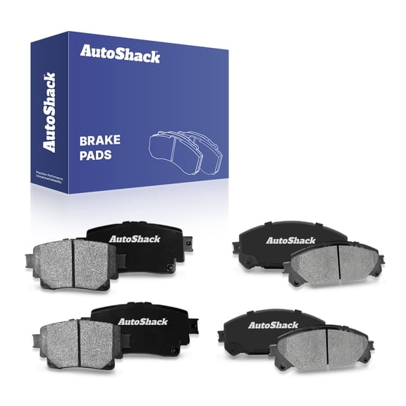 AutoShack Front & Rear Ceramic Brake Pad Set | Replacement for 2022-2023 Lexus NX250 2021-2023 Toyota Sienna | 8-PC