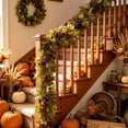 thumbnail image 6 of Autumn Simulated Fruit and Maple Leaf Vines, Artificial Fireplace Garland Decoration, Fall Harvest Hanging Vine for Home Wrapping Indoor Outdoor Wall Door Decor, Red, 6 of 7
