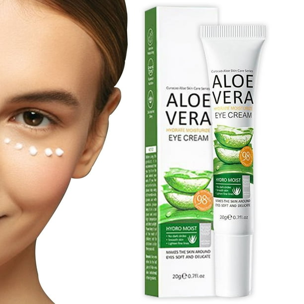 Crema de ojos con esencia de Aloe Vera, Gel orgánico hidratante de 20g para cara y cuerpo, cuidado del cabello después del sol, Gel de Aloe para quemaduras solares y sin Fivean unisex