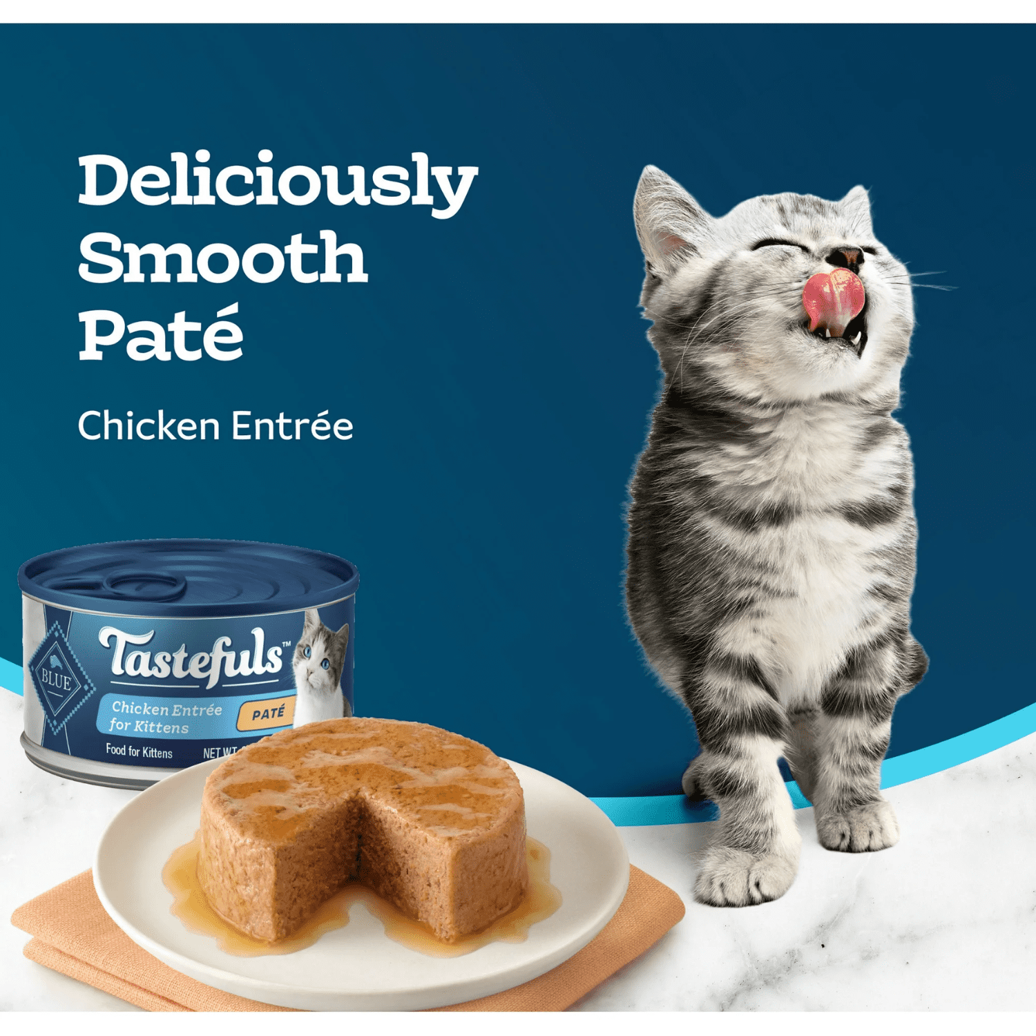 Blue Buffalo Tastefuls Kitten Wet Food Paté Multi-Pack, 6x85g