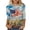 A Multicolor Tees, variant on 4th of July Shirts Women 3/4 Length Sleeve Crewneck Stars and Stripes Print Patriotic Tops Ladies American Flag Shirt A Multicolor Tees M