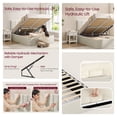 thumbnail image 2 of LEDREM Queen Size Hydraulic Lift-Up Storage Bed Frame with Upholstered Headboard, 12.5-Inch Underbed Space & Easy Assembly, Cappuccino Beige, 2 of 6