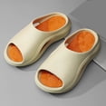 thumbnail image 6 of KIJBLAE Couples Matching Thick Sole Non Slip Slide Slippers, Soft Indoor Outdoor Beach Pool Shower Casual Sandals Khaki 40-41, 6 of 9