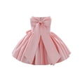 thumbnail image 3 of Gureui Kids Baby Girls Formal Princess Dress, Solid Color Sleeveless Square Collar Big Hem One-piece Dresses, 3 of 9
