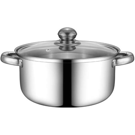 Mini Thick Stainless Steel Stock Soup Pot with Glass Lid,Small Stewing ...