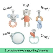 Ingenuity Cozy Spot Reversible Infant Baby Activity Gym & Tummy Time Play Mat with Self Storage