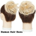 thumbnail image 3 of SEGO Messy Human Hair Bun Extensions Straight/Curly Hair Bun Hairpiece for Updo Style Chignon for Women Donut Ponytail, 3 of 8