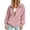 Pink, variant on LEKWK Jackets for Women Long Sleeve Zip Up Collared Casual Coats Lightweight Loose Fit Solid Comfy Tops with Pockets Trendy Fall Clothes