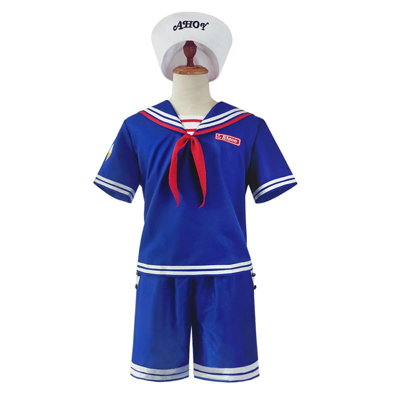 CQDY Stranger Things Costume Ice Cream Clerk Suits Hat Waistcoat T
