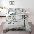thumbnail image 2 of Dandelion Dragonfly Bedding Set,Garden Wildlife Comforter Set Twin Size Teens Adults,Vintage Patchwork Bed Set,Wooden Plank Down Comforter Bedroom Decor, 2 of 7
