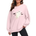 thumbnail image 4 of Fjofpr Sweatshirts for Women Loose Fit Halloween Sweatshirt for Women Plus Size Women Classic Halloween Print Oversized Crewneck Long Sleeve Loose Pullover Sweatshirt Tops, 4 of 5
