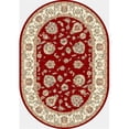 thumbnail image 1 of Dynamic Rugs ANOV35573651464 Jardin Ancien 2 Pi. 7 Po. x 4 Pi. 7 Po. Tapis Ovale 57365-1464 - Rouge/ivoire, 1 of 1