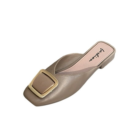 

UKAP Women Slip On Flat Sandals Slippers Summer Casual Backless Party Dress Shoes