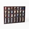 thumbnail image 2 of DECOMIL Shot Glass Display Case for Wall & Free Standing, Shot Glass Holder for Tall Shot Glasses/Shooter Display, for 28 Glass, Solid Wood, Shot Glass Display Rack Without Door, 2 of 4