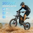 thumbnail image 4 of YVY Electric Dirt Bike for Adults,60V 25Ah,100Miles, Peak 2500W 38MPH Anti-theft Alarm Electric Motorcycle,20’’*3.0’’Tires, APP Control Mountain Bike UL2849, 4 of 9