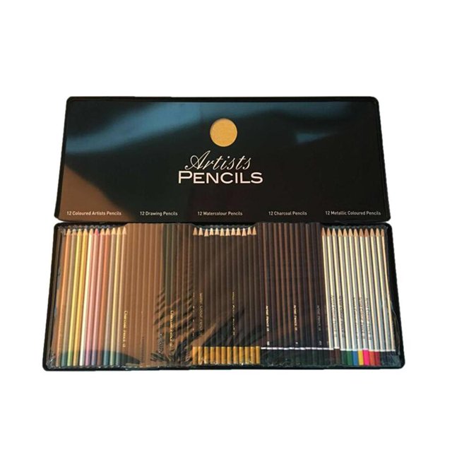 Conjunto De 60 Lápices De Lápices Profesionales No s Con Estuche Soledad Lápices de colores