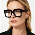 thumbnail image 4 of Oversized Thick Eyeglasses Blue Light Blocking Glasses with Fashion Frame Anti Eye Strain Reading Eyewear for Women Daily Office Casual Wear, 4 of 4