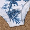 thumbnail image 6 of BOBOGOJP Girls Swimsuit 3 Piece Tropical Print Bikini Set Criss Cross Bathing Suit with Drawstring Quick Dry Cover Up 7-16Y Blue for Size 11-12 Years, 6 of 8